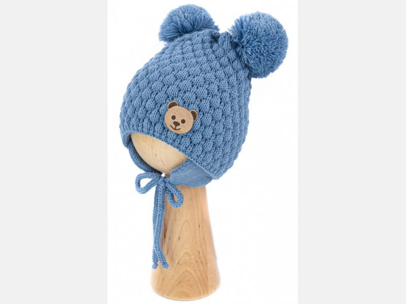 Czapka dziecięca/niemowlęca TEDY niebieska 42 - 46 cm